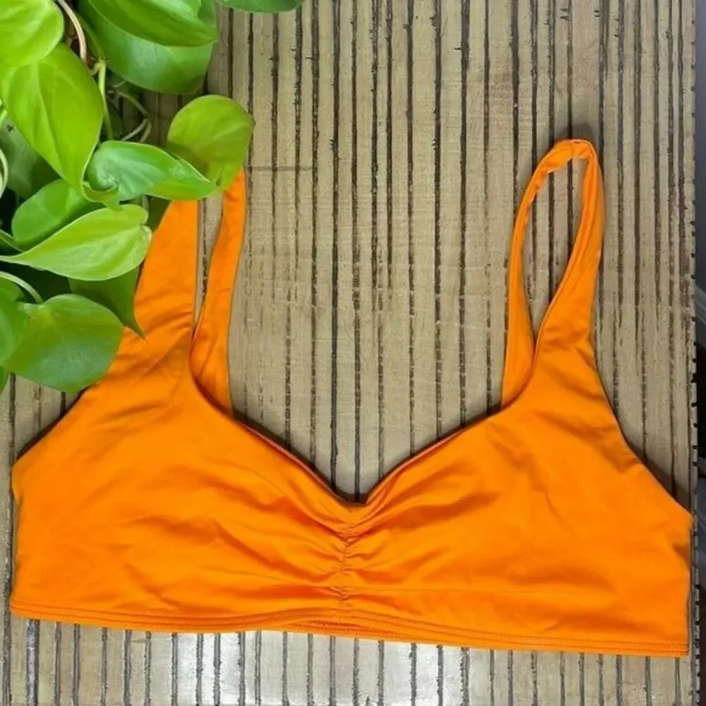 Frankie’s‎ Bikinis Bikini Top Super Soft Orange New Retails: $95